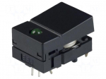 Switch: keypad | Pos: 2 | SPST-NO | 0.05A/24VDC | black | LED | green | THT