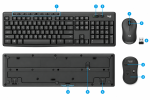 Juhtmevaba klaviatuur ja hiir Logitech MK295 Silent, ENG paigutus, grafiidiv&auml;rv