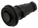 Connector: circular | plug | female | PIN: 12 | 5A | 50V | w/o contacts