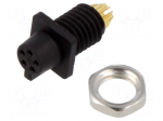 Connector: circular | 60V | 3A | PIN: 5 | socket | female | soldering | IP40