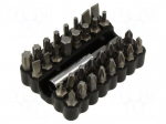 Tools set: screwdriver bits | 25mm | Kit: screwdriver bit holder |