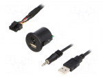 USB/AUX adapter | Fiat | USB A socket,Jack 3,5mm 4pin socket