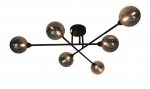 CEILING LIGHT BORA 6XG9 BLACK/SMOKY