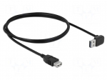 Cable | USB 2.0 | gold-plated | 1m | black | 24AWG,28AWG | 480Mbps