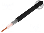 Wire: coaxial | RG174/U | 1x26AWG | stranded | Cu | PVC | black | 305m