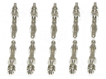 Laboratory connector: 4mm banana | plug | 36A | nickel plated | brass