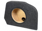 Car loudspeaker enclosure | MDF | black melange | textil | 15l | 250mm