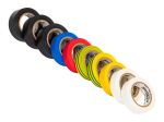 Isoleerlindid ja teibid // Isolatsiooniteibid // 54-039# Taśma izolacyjna klejąca 0,13mm/15mm/10m - mix 10szt