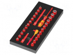 Wrench: socket spanner-set | 6-angles | hex key,Torx&reg; | 1/4" | 30pcs.