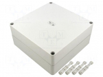 Enclosure: multipurpose | X: 180mm | Y: 182mm | Z: 84mm | TK PC | grey