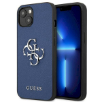 Guess GUHCP13SSA4GSBL Hardcase Saffiano 4G Metal Logo for iPhone 13 mini 5,4" / blue