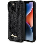 Guess GUHCP14SPSFDGSK Hardcase Sequin Script Metal for iPhone 14 / 15 / 13 6.1" / black