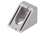 Angle bracket | for profiles | Width of the groove: 8mm | W: 30mm