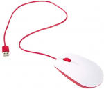 Raspberry Pi Foundation Official Raspberry Pi Mouse (White/Red)