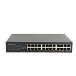 PNI SW024 24-Port 10/100Mbps Switch, VLAN Support, 48Gbps Bandwidth, Metal Enclosure, Black