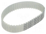 Timing belt | T2.5 | W: 10mm | H: 1.3mm | Lw: 780mm | Tooth height: 0.7mm