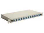Equip 12-Port Fiber Optic Splice Box, LC Duplex, OS2, 1U, Equipped, Grey
