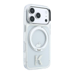 Back panel cover Karl Lagerfeld Apple iPhone 18 Pro HC MagSafe IML Ring Stand 360 Kameo Metal Transparent