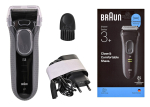 Braun Serie 3 3000S kilepea habemenuga Grey