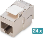 Keystone pistikupesa Cat6A DIGITUS DIGITUS varjestatud 24 tk t&ouml;&ouml;riistavaba