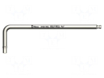Wrench: hex key | inch,Hex Plus,spherical | HEX 9/64"