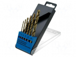 Drill set | Application: metal | Pcs: 6 | Mat: HSS | for metal