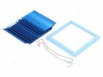 Heatsink: extruded | grilled | BGA | blue | L: 45mm | W: 45mm | H: 7.5mm