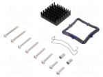 Heatsink: extruded | grilled | black | L: 31mm | W: 31mm | H: 9.5mm