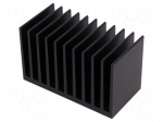 Heatsink: extruded | grilled | black | L: 50mm | W: 100mm | H: 60mm