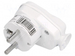 Connector: AC supply | male | plug | 2P+PE | 250VAC | 16A | white | PIN: 3