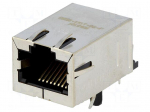 Socket | RJ45 | PIN: 8 | shielded,with isolation transformer | THT