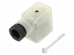 Connector: valve connector | plug | form B | 11mm | female | PIN: 3 | 250V