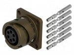 Connector: circular | VG95234 | socket | female | PIN: 6 | with contacts