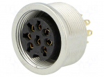Connector: M16 | socket | female | soldering | PIN: 8 | 5A | 60V | IP68