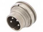 Connector: M16 | socket | male | soldering | PIN: 4 | 5A | 300V | IP40