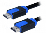 Cable | HDMI 1.4 | HDMI plug,both sides | 2m | blue,black
