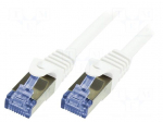 Patch cord | S/FTP | 6a | stranded | Cu | LSZH | white | 15m | 26AWG
