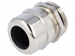 Cable gland | M32 | 1,5 | IP68 | Mat: brass | Body plating: nickel