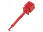 Clip-on probe | hook type | 10A | 1kVDC | red | 63mm