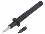 Test probe | 32A | black | Tip diameter: 4mm | Socket size: 4mm