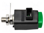 Laboratory clamp | green | 300VDC | 16A | Contacts: nickel | -25&divide;90&deg;C