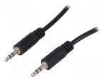 Cable | Jack 3.5mm plug,both sides | 10m | black