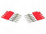Crocodile clip | 10A | Grip capac: max.8mm | Overall len: 51mm | red