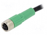 Connection lead | M8 | PIN: 4 | straight | 3m | plug | 30VAC | 4A | -25&divide;90&deg;C