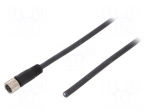 Connection lead | M8 | PIN: 4 | straight | 10m | plug | 30VAC | 4A | -25&divide;80&deg;C