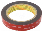 Tape: fixing | W: 19mm | L: 5.5m | Thk: 0.6mm | acrylic | 93&deg;C,max.149&deg;C