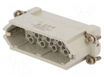 Connector: HDC | contact insert | male | 10A | 250V | PIN: 25 | 25+PE