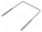 U-bolt | C | 1.5 | steel | zinc | Thread len: 75mm | Int.width: 115mm