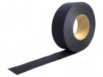 Tape: marking | black | L: 18.3m | W: 50mm | antislip,self-adhesive