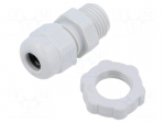 Cable gland | PG7 | IP68 | polyamide | light grey | V-TEC PG